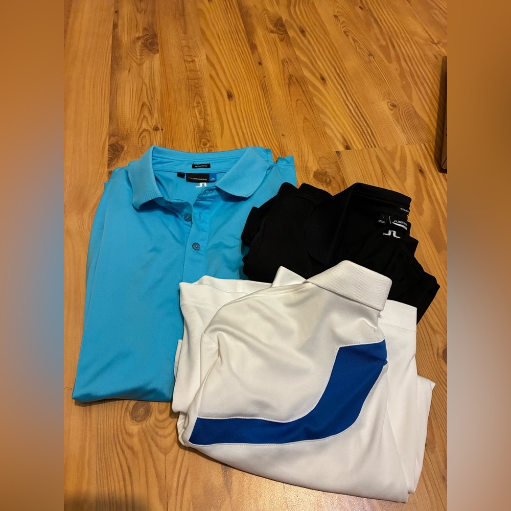 J.Lindeberg lot of 3 Golf Polos— Regular Fit size large